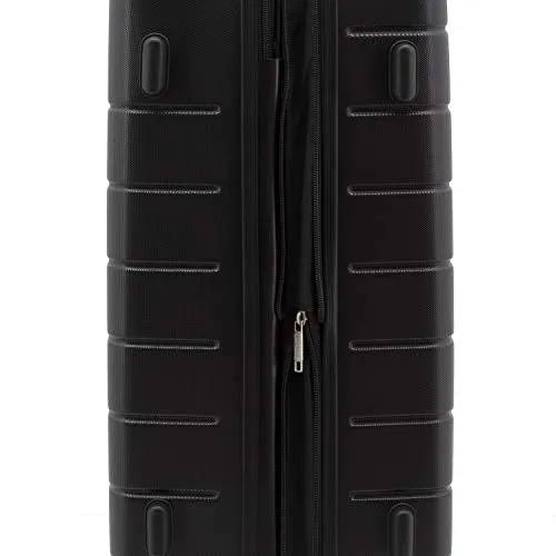 Wrangler Smart Luggage Set with Cup Holder and USB Port, Black