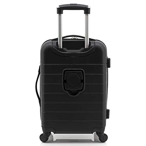 Wrangler Smart Luggage Set with Cup Holder and USB Port, Black