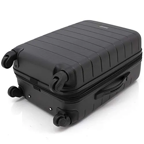 Wrangler Smart Luggage Set with Cup Holder and USB Port, Black