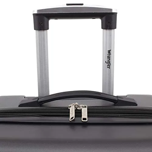 Wrangler Smart Luggage Set with Cup Holder and USB Port, Black