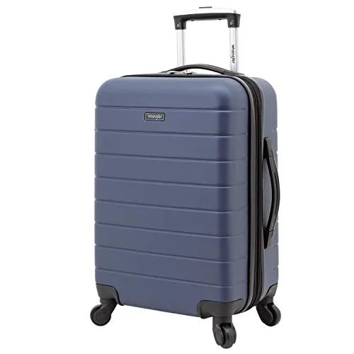 Wrangler Smart Luggage Set with Cup Holder and USB Port, Black