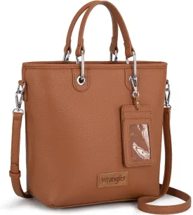 Wrangler Tote Bag for Women Casual Work Top-handle Handbag with Card Holder