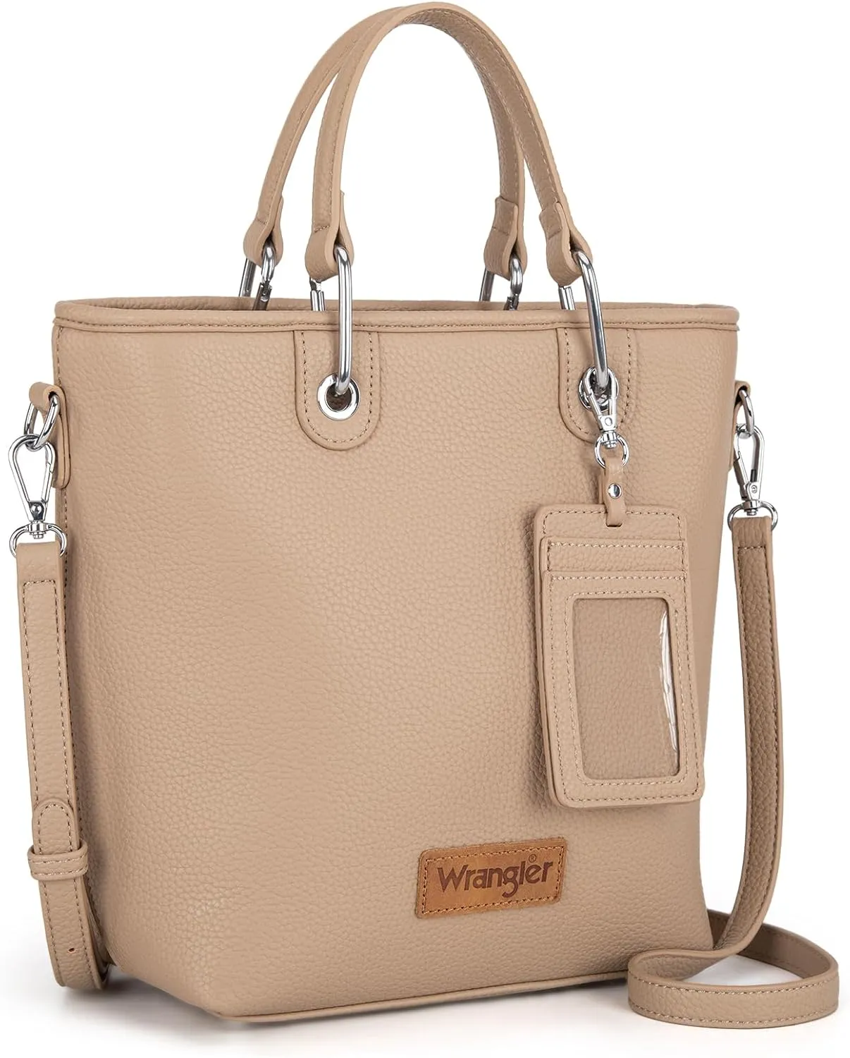 Wrangler Tote Bag for Women Casual Work Top-handle Handbag with Card Holder
