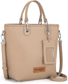 Wrangler Tote Bag for Women Casual Work Top-handle Handbag with Card Holder